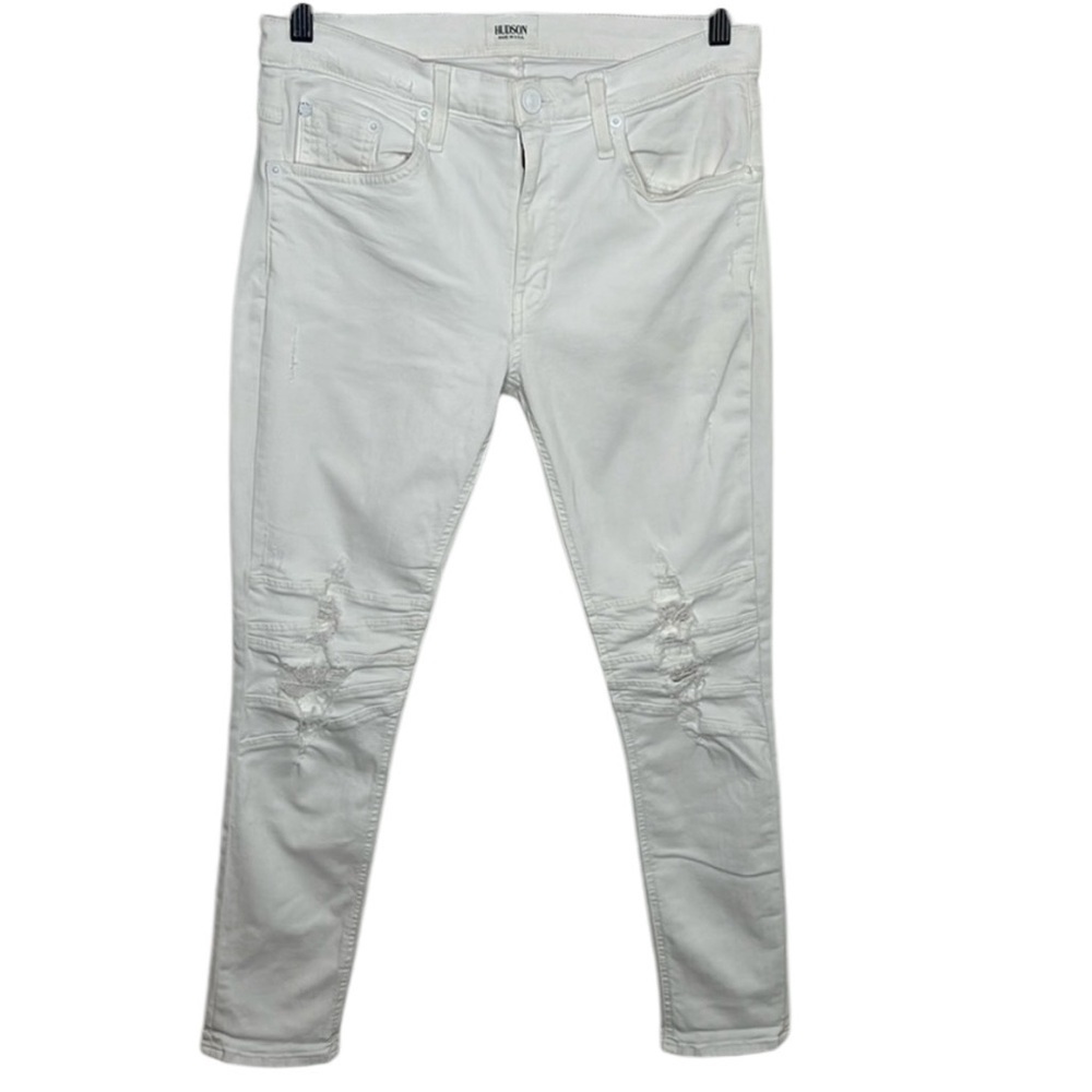 Hudson Crasher Slouch Distressed Skinny Jeans Women Size 25